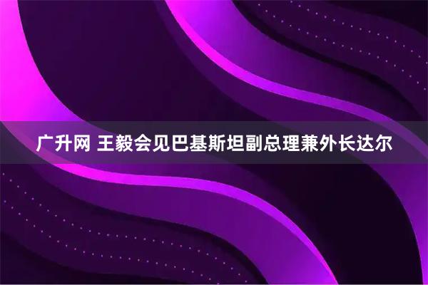 广升网 王毅会见巴基斯坦副总理兼外长达尔