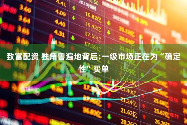 致富配资 独角兽遍地背后:一级市场正在为“确定性”买单